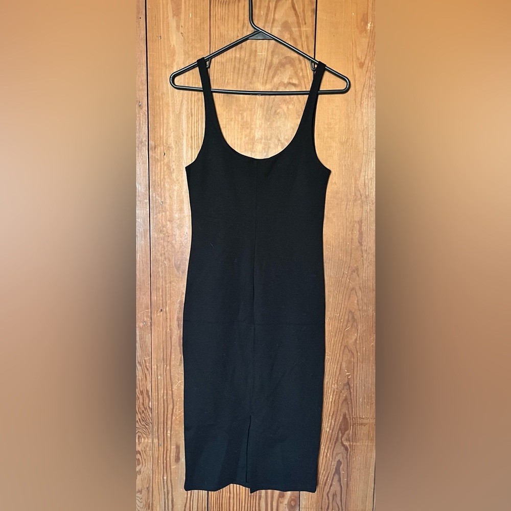 Forever 21 Black Ribbed Sleeveless Cocktail Dress